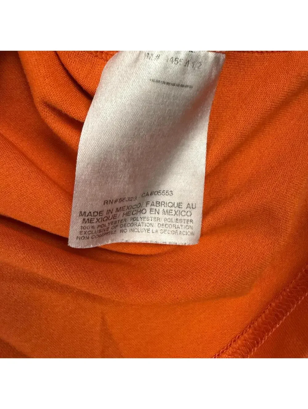 Nike Dri-Fit T Shirt Orange Silver Swoosh Workout Running Men Size Small 624